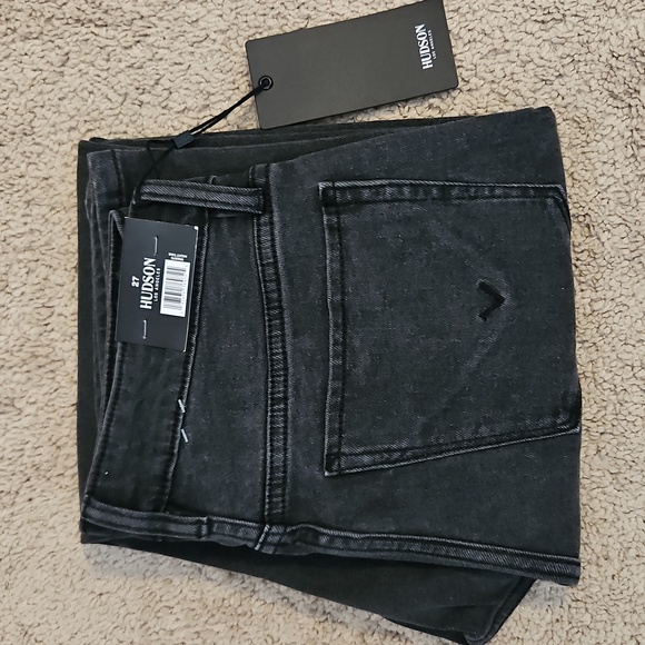 NEW! Hudson Black Wash Straight Leg Mid Rise Jeans - Picture 5 of 13